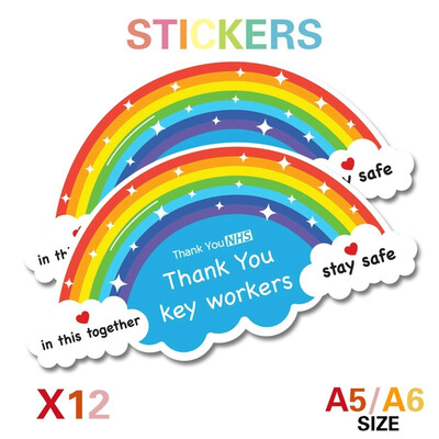 

Exquisite 2612PCS Stickers Rainbow Waterproof Vinyl Signs Window Car Taxi Van Shop