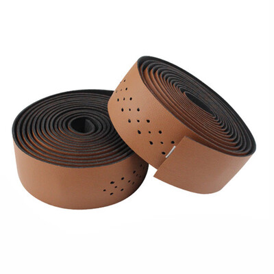 

Sports Cycling Road MTB Bike Bicycle Punched Handlebar Wrap Belt PU Leather