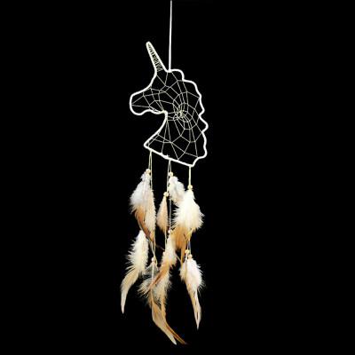 

Unicorn Dream Catcher Feather Pendant Wall Hanging For Bedroom Home Decorations