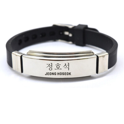 

Kpop BTS Bangtan Boys Bracelet SUGA JIMIN V Wristband Fashion Jewelry for Unisex