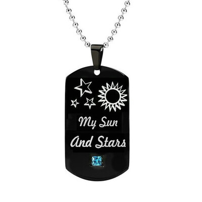 

Dog Tags Necklaces Tags Pendant Couple Necklace Sun Moon Necklace with Words Mens Womens Jewelry
