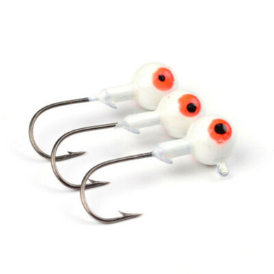 

10pcs Fishing Singe Jig Hook Lead Head Soft Worm Fish Tackle High Carbon Steels