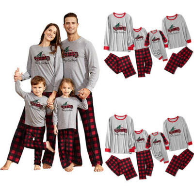 

New Family Matching Adult Kids Christmas Pyjamas Xmas Nightwear Pajamas PJs Sets