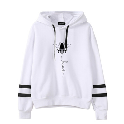 

Women New Faith Printed Sweatshirt Bee Graphic Hooded Hoodie Casual Pullover Female Sweatshirt