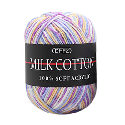

Gobestart Colorful Hand Knitting 50g Knitting Crochet Milk Soft Baby Cotton Wool Yarn C