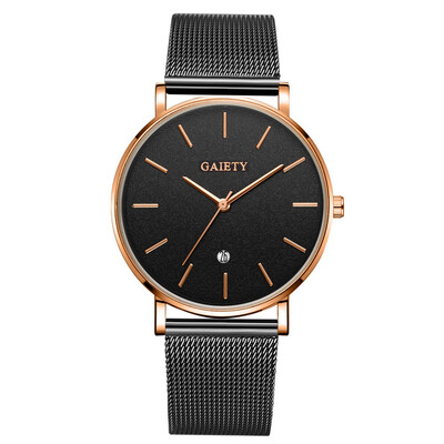 

Gobestart Business Fashion Simple Simple Casual Calendar Net With Strap Mens Watch