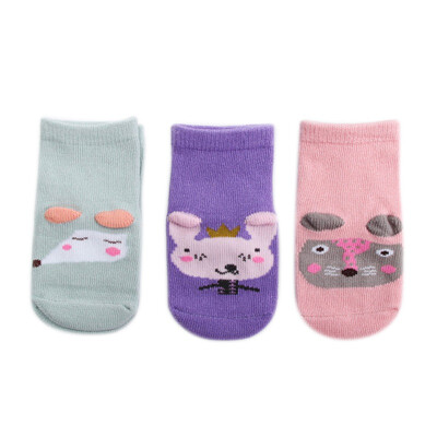 

Newborn Cotton Infant Anti-slip socks 3 pairs Baby socks Autumn floor socks Boys Girls Cute Cartoon Animal Baby Toddler Socks