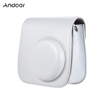 

Andoer PU Instant Camera Case Bag with Strap for Fujifilm Instax Mini 9888s Flamingo Pink