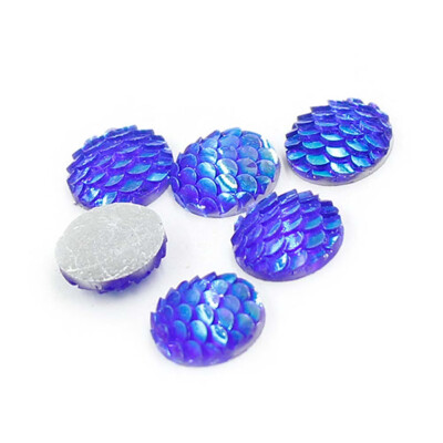 

40 Fashion Fish Scale Style Flat Back Resin For Bracelet Earrings Accessories