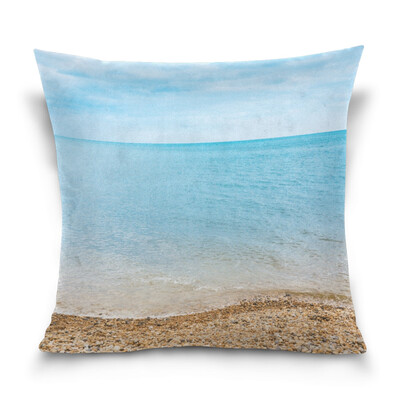 

Throw Pillow Case Decorative Pillow Covers 16 X 16 inch Beach Pattern Pillowcase