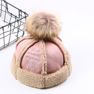 

Autumn&Winter Hat Female Korean version Big Ball Thickening Heating Headgear Female Fashion Furry Landlord Hat Tide