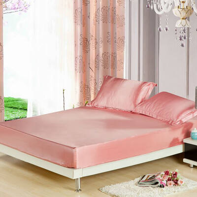 

Toponeto New QueenStandard Silk Satin Bed Sheet Cushion Cover Multiple Colors Gift