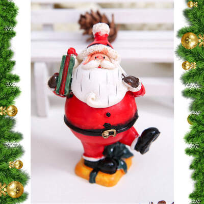 

Christmas Desk Decoration Santa Resin Lovely Miniature Figurine Xmas Home Decoration