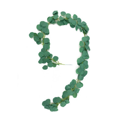 

2m Artificial Eucalyptus Leaves Vine Plant Leaves Garland Home Garden Wall Wedding Party Table Decoration Green