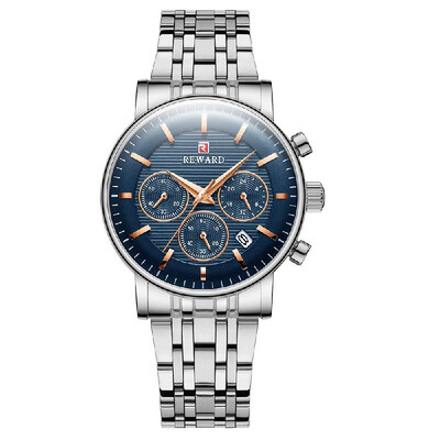

REWARD RD81006L Quartz Movement Women Watch 3ATM Waterproof Second Minute Chronograph Calendar 24-hours 3 Sub-dials Vintage Wrist