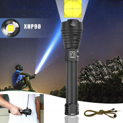 

26650 rechargeable flashlight P90 flashlight outdoor aluminum flashlight xhp90