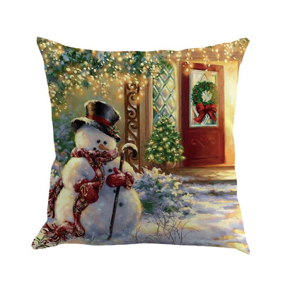 

Siaonvr Christmas Pillow Cover Pillowcases Decorative Sofa Cushion Cover 45x45cm