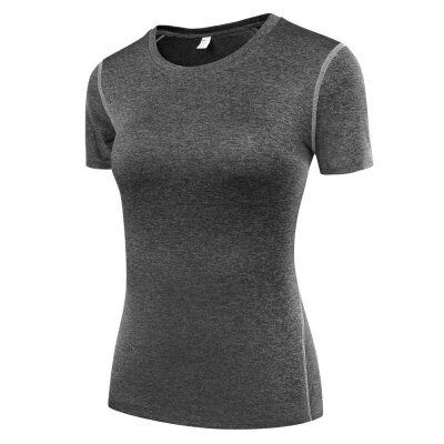 

Women Compression Tshirt Dry Quick Short Sleeve T-shirts Fitness Women Elastic nastics Slim Tight T-shirt