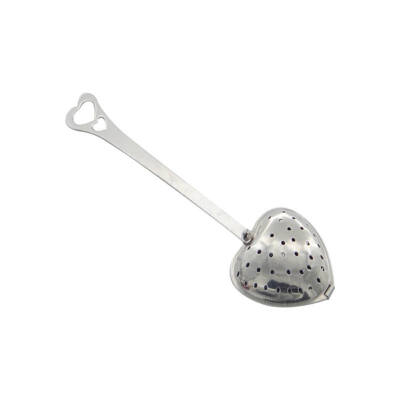 

1pc Stainless Steel Heart Shaped Handle Chain Tea Infuser In Mesh Tea Ball Tea Strainer Filter with hook Tea Leaf Spice