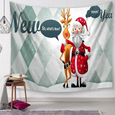 

Toponeto Christmas Tapestry Santa Print Wall Hanging Tapestry Art Home Decor