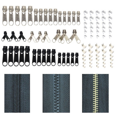 

84 PCS Replacement Zipper Repair Kit Metal Zip Slider