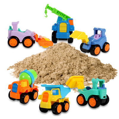 

YIWULA6PC Baby Kids Cute Twist Forward Movement Engineering Car Educational Toys