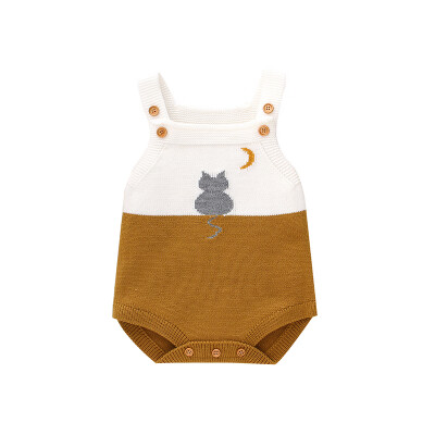 

Baby Boys Romper Spring Autumn Infant Baby Girls Wear Cute Cat Knitted Jumpsuit Wool Baby Clothing Romper Infant Boys Coat