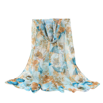 

Gobestart Fashion Women Flower Printing Long Soft Wrap Scarf Shawl Scarves