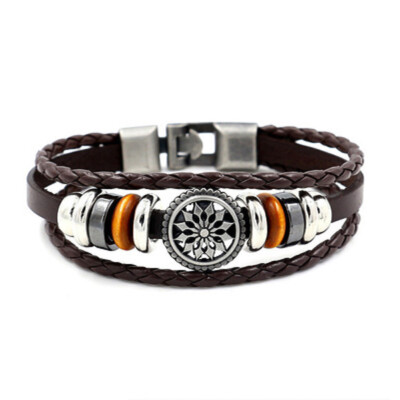 

Men Women Ethnic Rope Buckle Bracelets Bangles Charm Wrap Bracelet Punk Jewelry