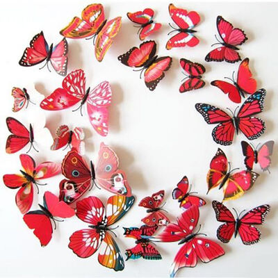 

Butterfly Sticker Art Design Decal Wall Stickers Home Decor Room Decorations 3D