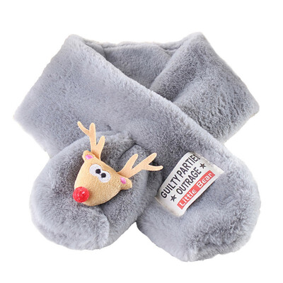 

Baby Scarf Kids Neckerchief Winter Christmas Warm Scarves Girl Kids Cute Cartoon Plush Scarf