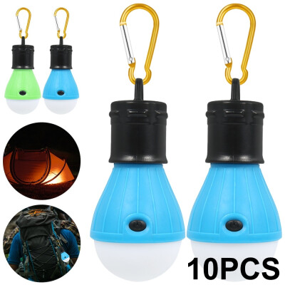 

10pcs Mini Portable Lantern Tent Light LED Bulb Emergency Lamp Waterproof Hanging Hook Flashlight for Camping