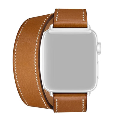 

〖Follure〗Double Leather Wristband Bracelet Replacement Strap For Apple Watch 1234 4244mm