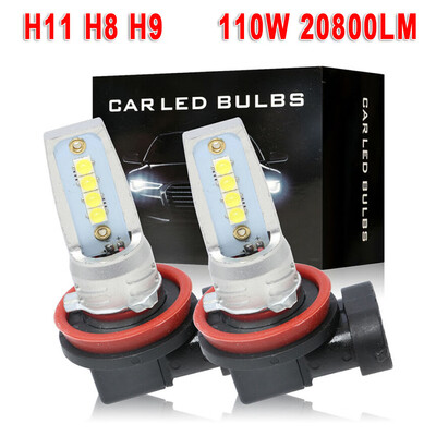 

H11 H8 H9 110W LED Fog Lamp Driving Bulb DRL Canbus 20800LM White Projector Kit