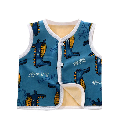 

Cute Autumn Winter Casual Fashion Baby Cartoon Printing Sleeveless Waistcoats Kids Vests