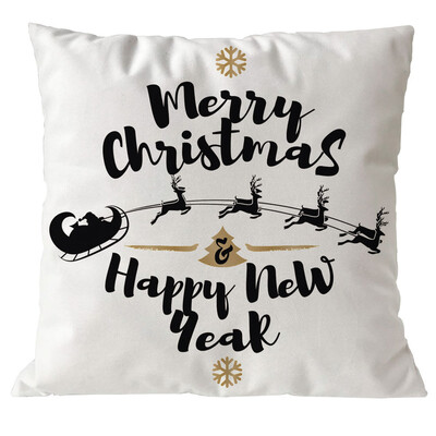 

Tailored Merry Christmas Pillow Cases Linen Sofa Cushion Cover Home Decor Pillow Core