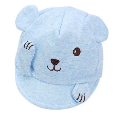

Baby spring baseball cap new childrens striped small eyes soft cotton small cat ear infant hat for 0-3M