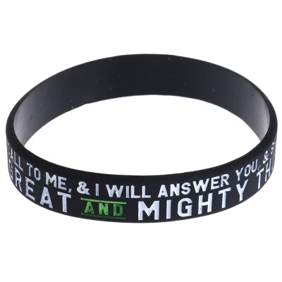 

1Pc Ephesians Romans Jeremiah Philippians Letter Silicone Bracelet Christian Religious Bracelets Bangles For Women Men