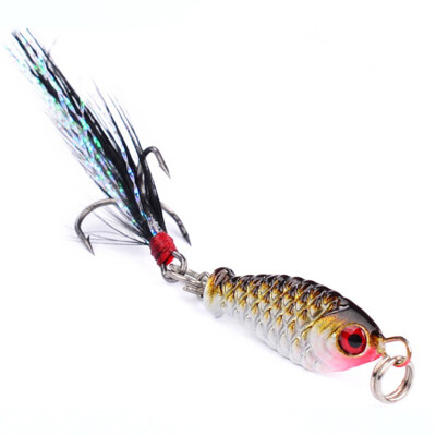 

5PCS Mini Fake Bait Metal Evolution Version Super Otter Long Shot Bass Crank Bait Hook Squid Fixture Artificial Bait Salt Water