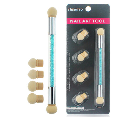 

〖Follure〗Set Glitter Powder Picking Dotting Gradient Pen Brush 6 Sponge Nail Art Tools