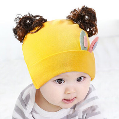 

Baby Hat 3-12T Toddler Kids Baby Girl Cute Cartoon Wig Design Winter Warm Hat Cap Headwear