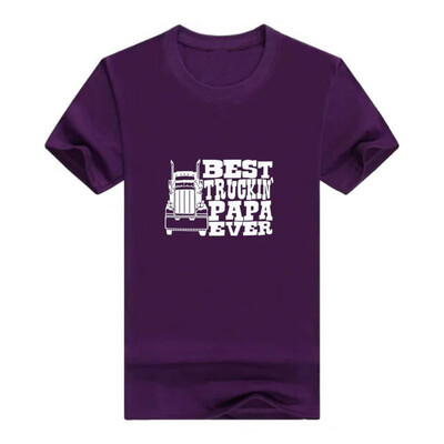 

Fathers Day Gift For Grandpa Best Truckin Papa Ever Truck Driver Men t-Shirt