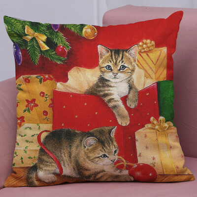 

Tailored New Christmas Cotton Linen Pillow Case Sofa Cushion Cover Home Decor