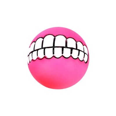 

Siaonvr Funny Pet Dog Ball Teeth Silicon Toy Chew Sound Dogs Play Game Toys