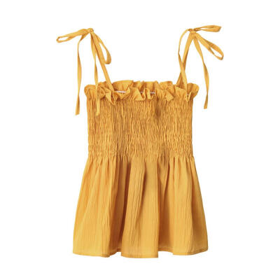 

Summer Chiffon Women Vest Solid Color Lace-Up Straps Off Shoulder Sexy Tops