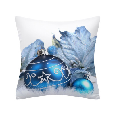 

Siaonvr Christmas Pillow Case Glitter Polyester Sofa Throw Cushion Cover Home Decor