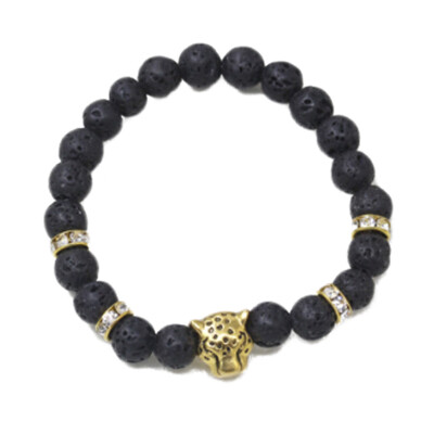 

Matte Black Diamond Crystal Elastic Bracelet for Women&Men