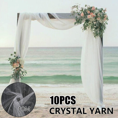 

103pcs 48cmx5m Tulle Sheer Crystal Organza Fabric Wedding Flowers Arch Scenes Arrange