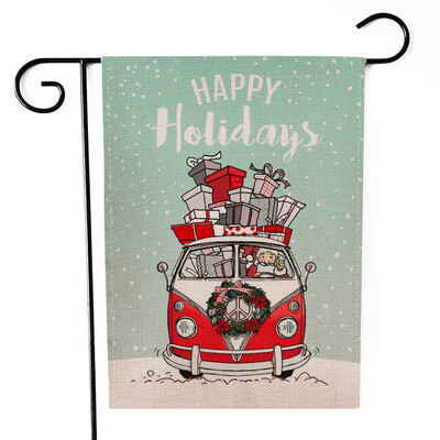 

Gobestart Christmas Garden Flag Double Sided Banner Outdoor Lawn Decor Flag