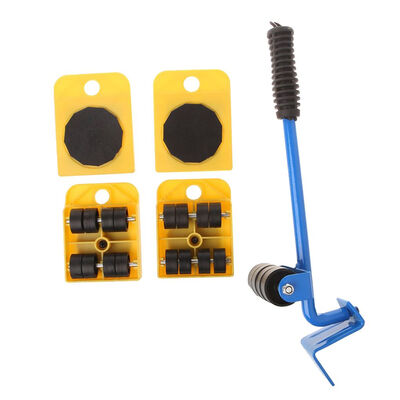 

5Pcs Hand Tools Furniture Transport Lifter Wheeled Corner Movers Wheel Slides Mover Rollers Kit Home